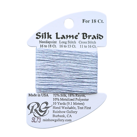 Silk Lamé Braid SL73 Pale Lavendar Blue