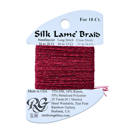 Silk Lamé Braid SL96 Cranberry