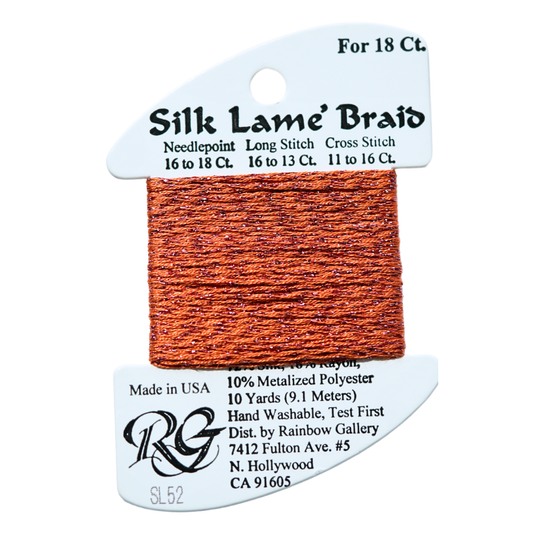 Silk Lamé Braid SL52 Pumpkin
