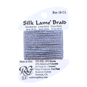 Silk Lamé Braid SL41 Pewter