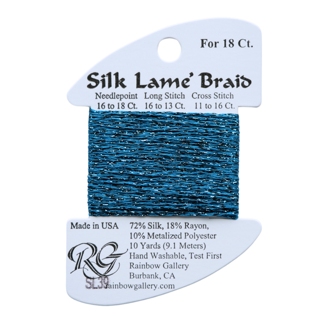 Silk Lamé Braid SL39 Lagoon Rachel Barri Designs Inc.