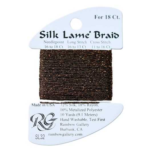 Silk Lamé Braid SL32 Coffee