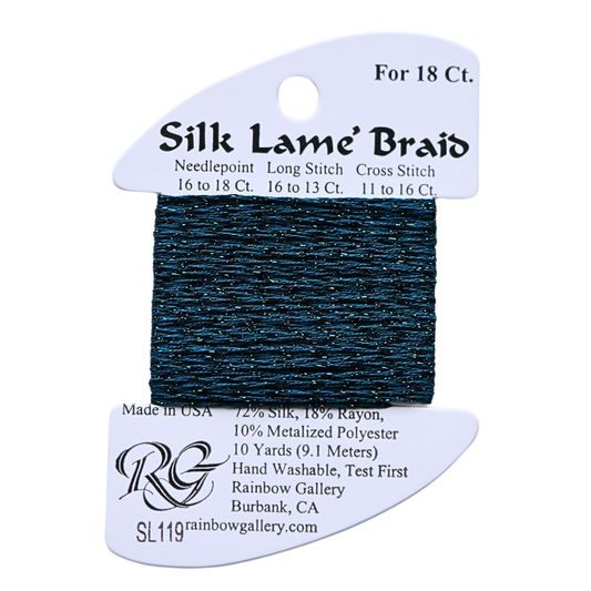 Silk Lamé Braid SL119 Blue Sapphire