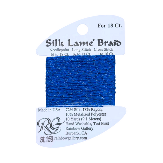 Silk Lamé Braid SL159 Imperial Blue