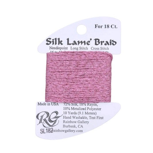 Silk Lamé Braid SL182 Chateau Rose