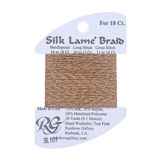 Silk Lamé Braid SL101 Honey Bronze