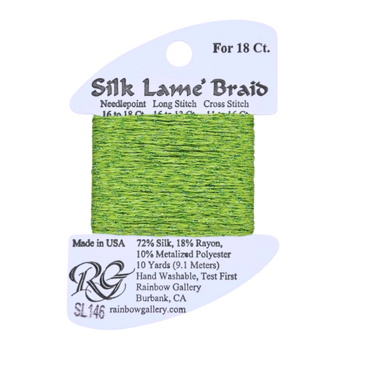 Silk Lamé Braid SL146 Apple Green