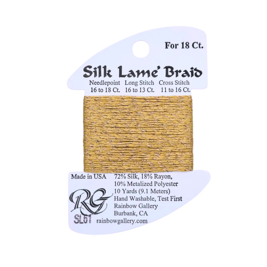 Silk Lamé Braid SL61 Sand Gold