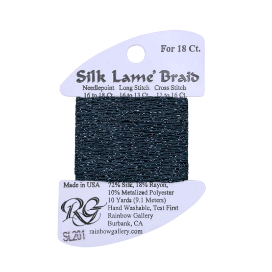 Silk Lamé Braid SL201 Gunmetal