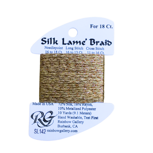 Silk Lamé Braid SL142 Toasted Almond