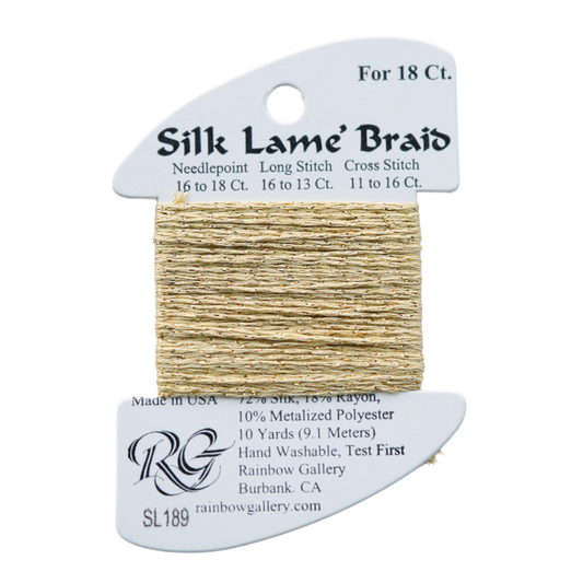 Silk Lamé Braid SL189 Banana Crepe