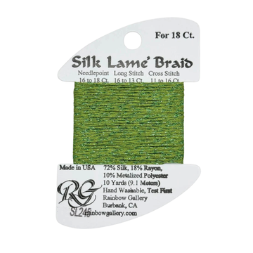 Silk Lamé Braid SL245 Green Banana