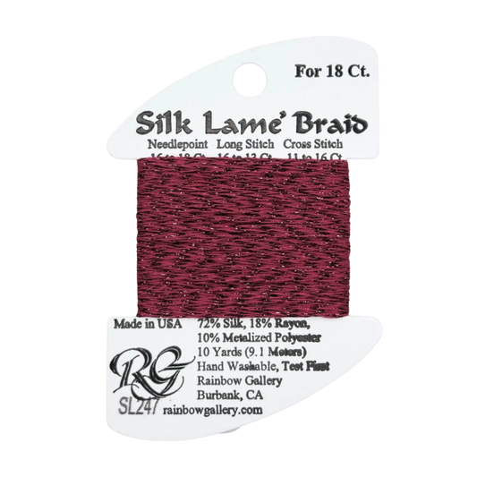 Silk Lamé Braid SL247 Paris Pink