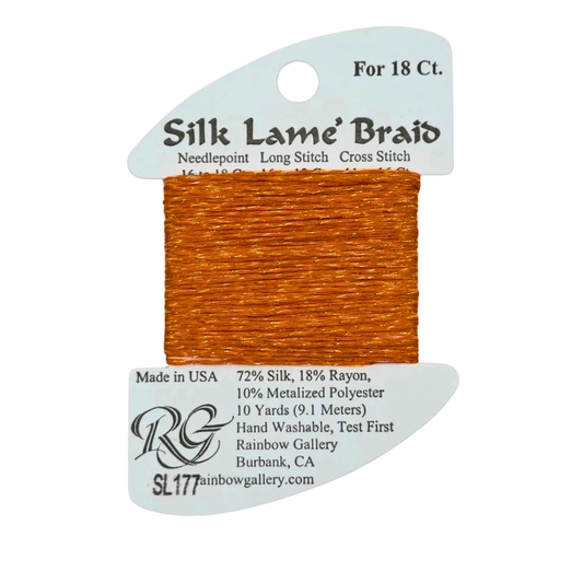 Silk Lamé Braid SL177 Orange Pop