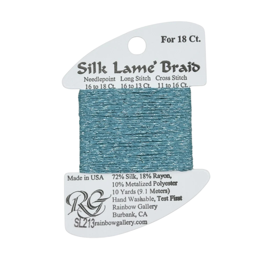 Silk Lamé Braid SL213 Dusty Turquoise