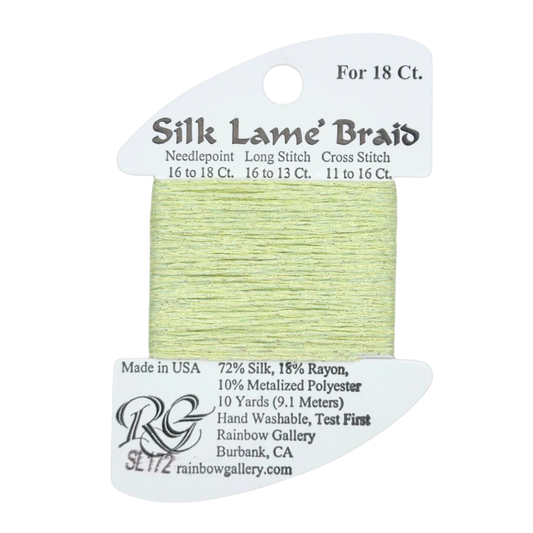 Silk Lamé Braid SL172 Lime Cream