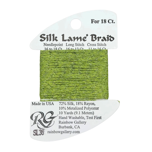 Silk Lamé Braid SL36 Chartreuse