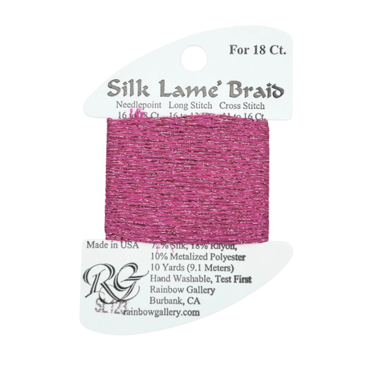 Silk Lamé Braid SL123 Dark Hot Pink