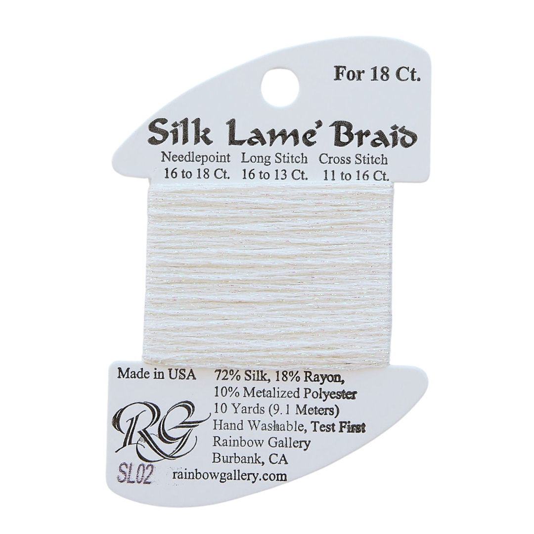 Baid Thread Silk Lamé Braid SL02 White – Rachel Barri Designs Inc.