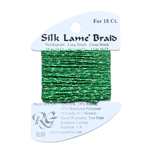 Silk Lamé Braid SL63 Emerald