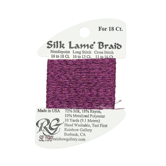 Silk Lamé Braid SL190 Purple Orchid
