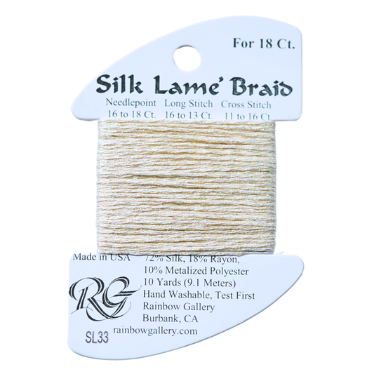 Silk Lamé Braid SL33 Eggshell
