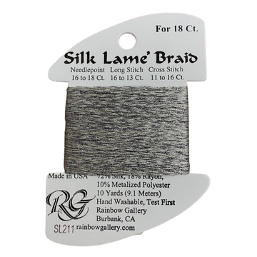 Silk Lamé Braid SL211 Glacier Gray