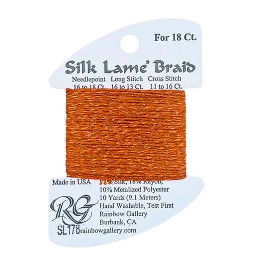 Silk Lamé Braid SL178 Persimmon