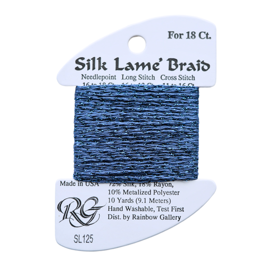 Silk Lamé Braid SL125 Blue Glow