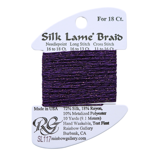 Silk Lamé Braid SL117 Dark Violet