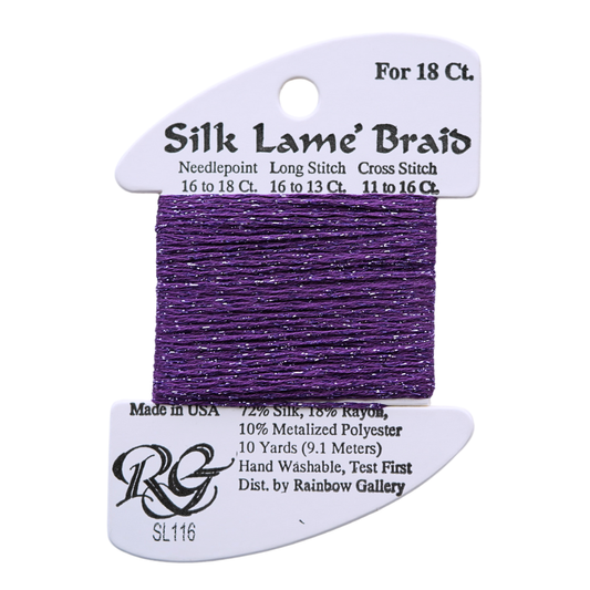 Silk Lamé Braid SL116 Med Violet