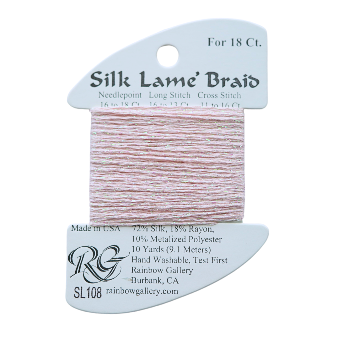 Baid Thread Silk Lamé Braid SL108 Soft Pink – Rachel Barri Designs Inc.
