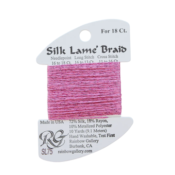 Silk Lamé Braid SL75 Wild Rose