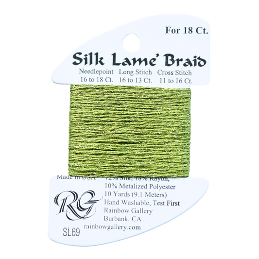Silk Lamé Braid SL69 Med Avocado