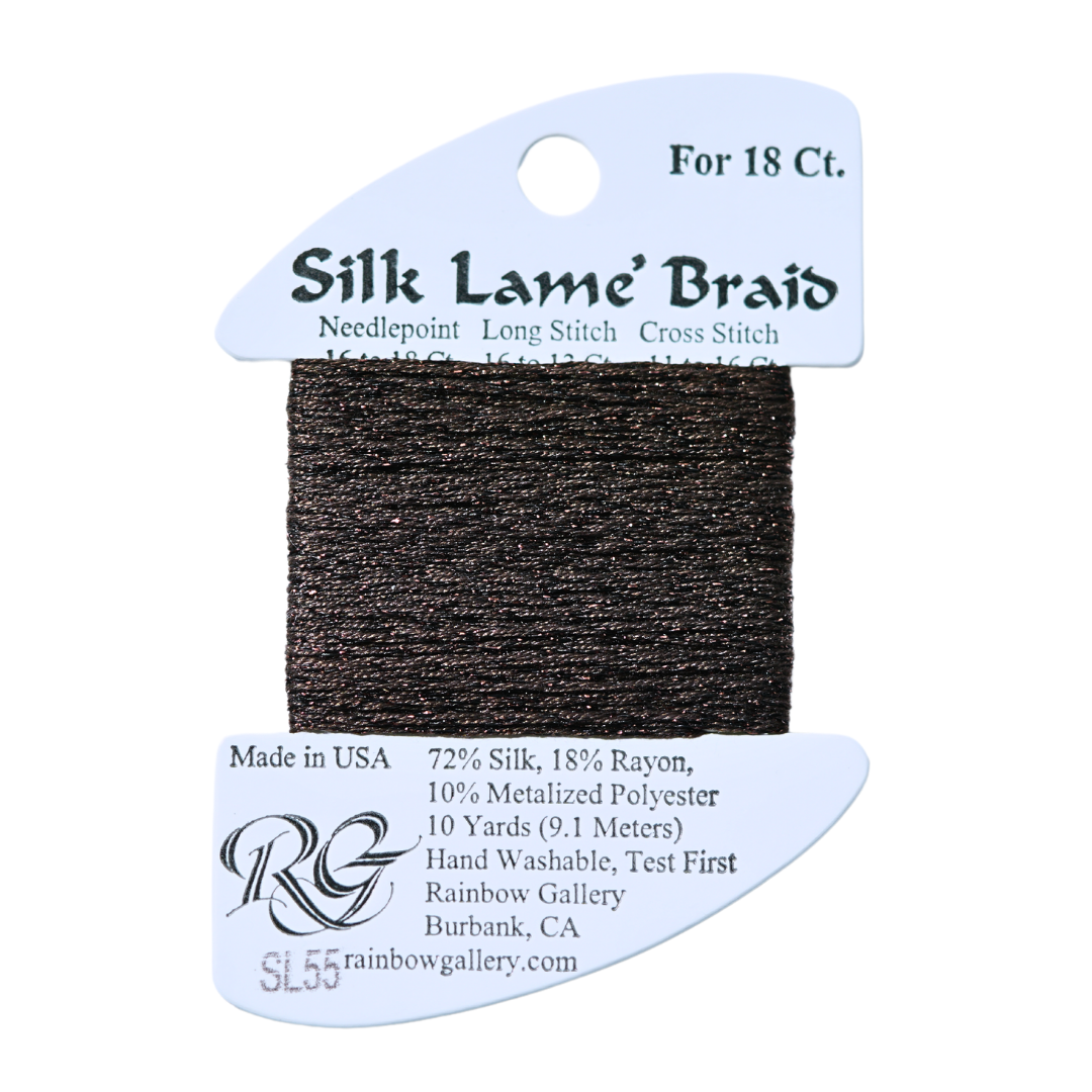 Baid Thread Silk Lamé Braid SL55 Drk Chocolate – Rachel Barri Designs Inc.