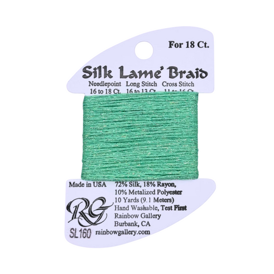 Silk Lamé Braid SL160 Dark Mint
