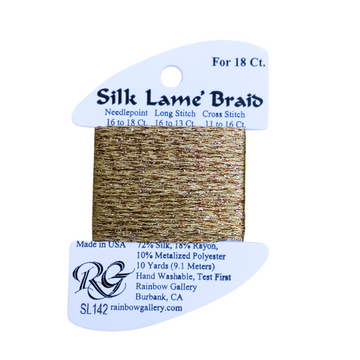 Silk Lamé Braid SL142 Toasted Almond