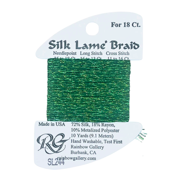 Silk Lamé Braid SL244 Vineyard Green