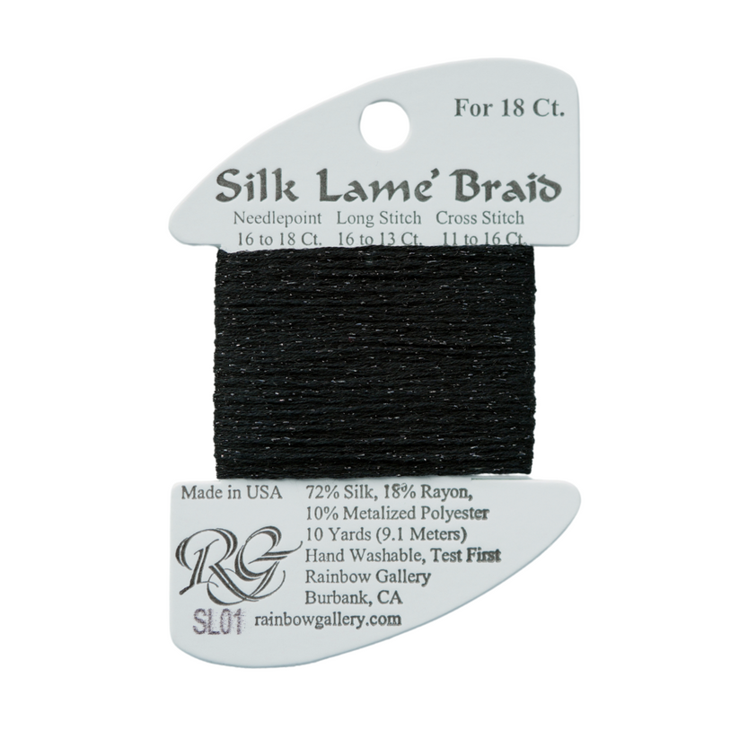 Silk Lamé Braid SL01 Black – Rachel Barri Designs Inc.
