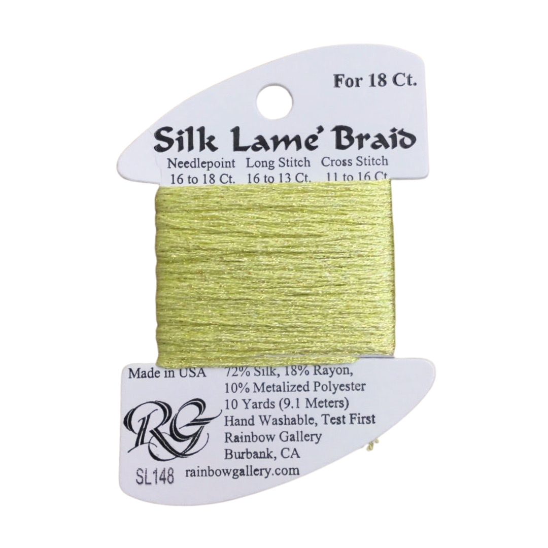 Baid Thread Silk Lamé Braid SL148 Lemon Lime – Rachel Barri Designs Inc.